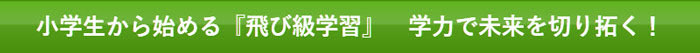 小学生から始める『飛び級学習』　学力で未来を切り拓く！